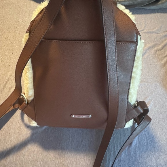 Rebecca Minkoff  Cream and Brown Shearling Backpack - Picture 4 of 4